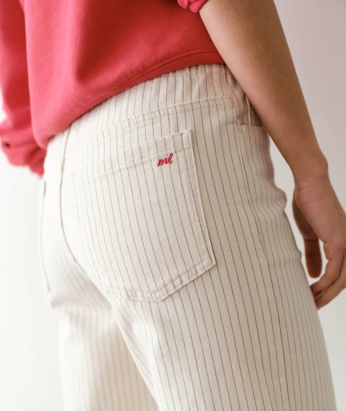 Ella Wide Leg Pant Ticking Stripe