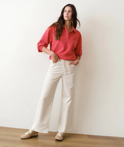 Ella Wide Leg Pant Ticking Stripe