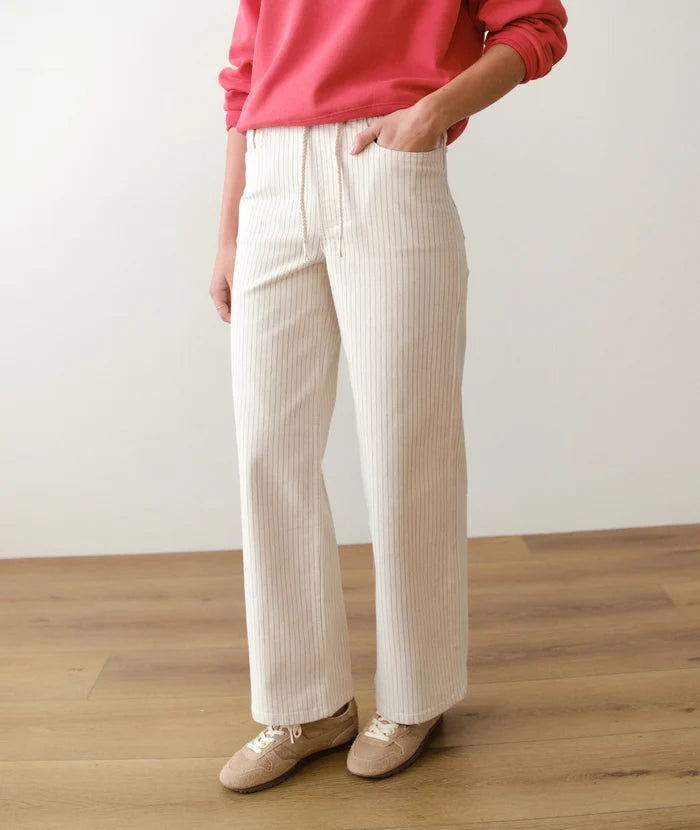 Ella Wide Leg Pant Ticking Stripe