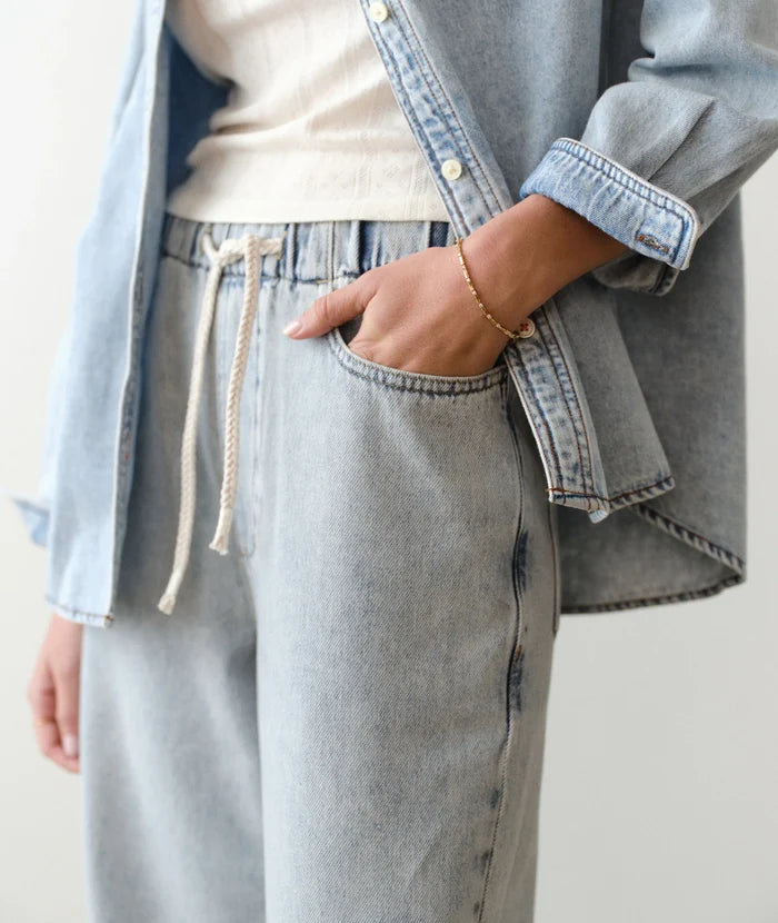 Ella Wide Leg Pant Wash