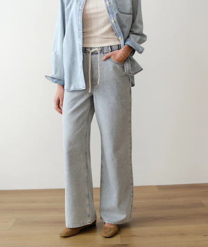 Ella Wide Leg Pant Wash