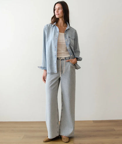 Ella Wide Leg Pant Wash