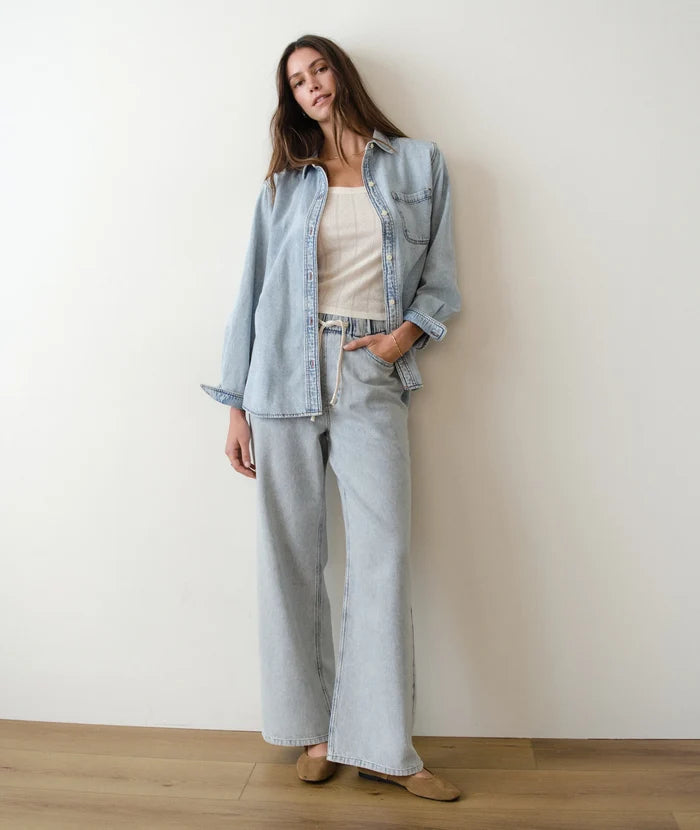 Ella Wide Leg Pant Wash