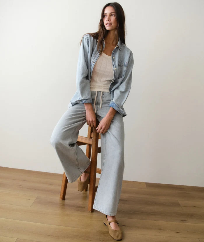 Ella Wide Leg Pant Wash