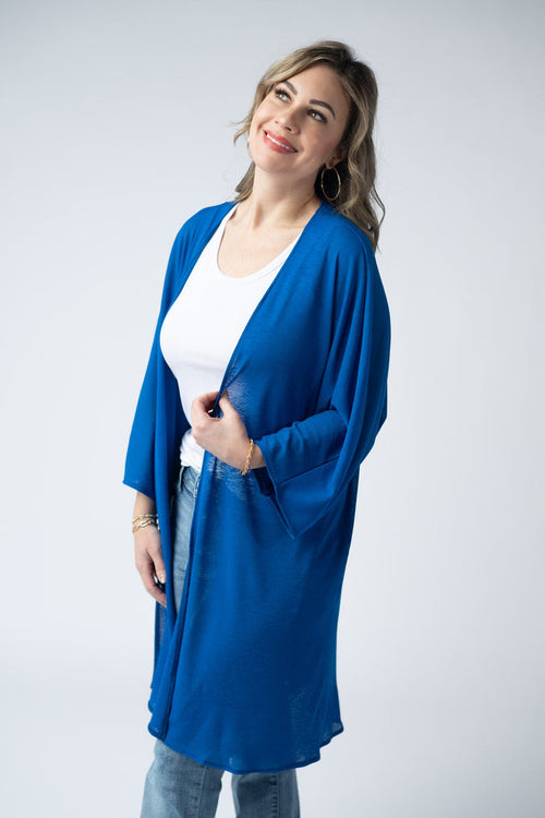 Ellie Cover-Up Kimono - Blue