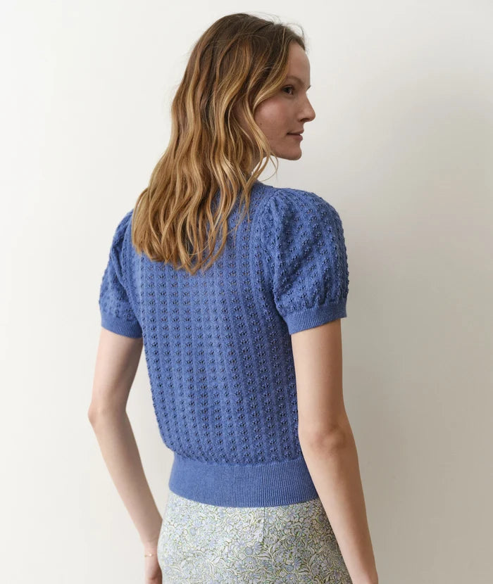 Ellie Puff Sleeve Sweater Bluebell