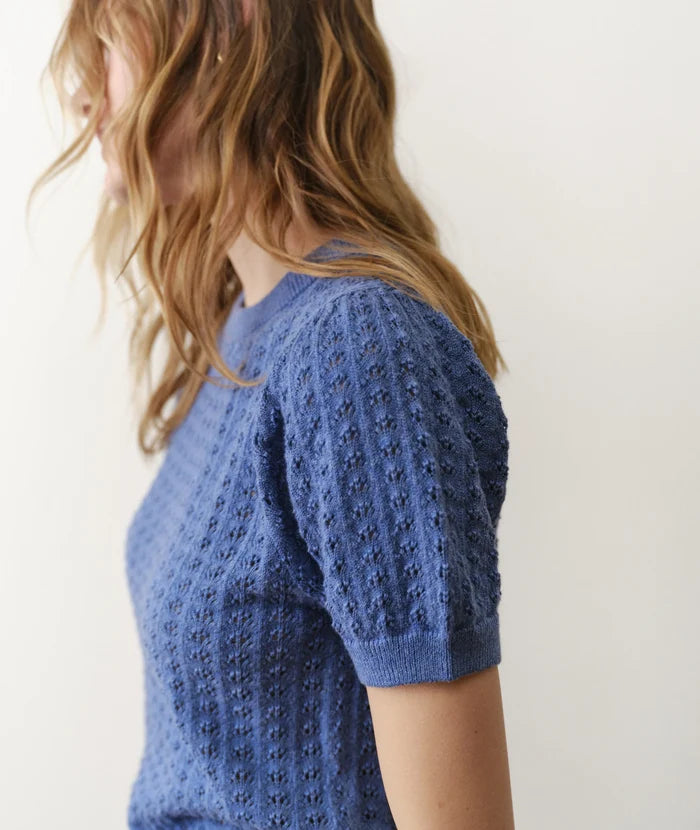 Ellie Puff Sleeve Sweater Bluebell