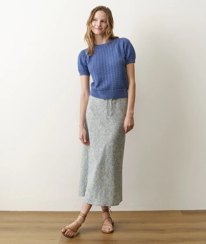 Ellie Puff Sleeve Sweater Bluebell