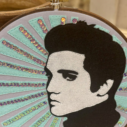 Elvis Felt Embroidery Hoop