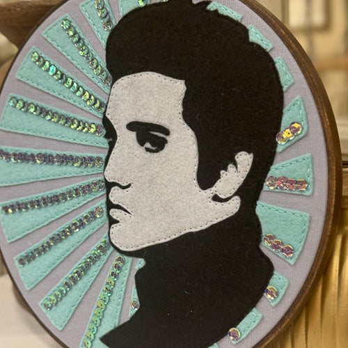 Elvis Felt Embroidery Hoop