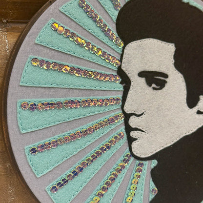 Elvis Felt Embroidery Hoop
