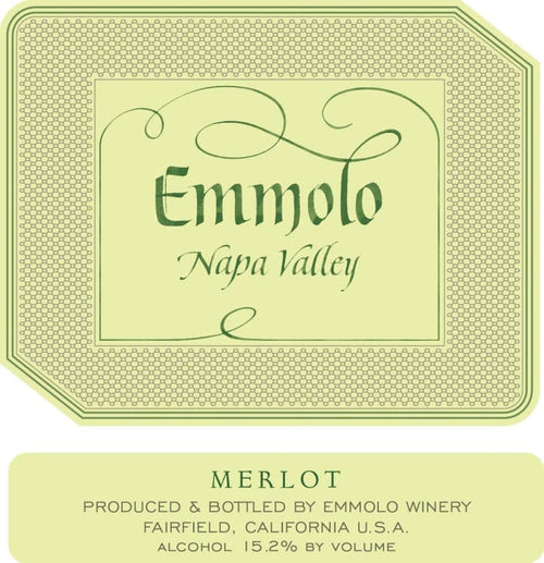 Emmolo Merlot, Napa Valley California