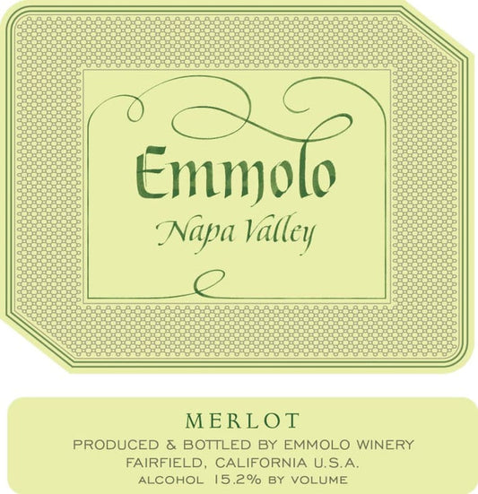 Emmolo Merlot, Napa Valley California