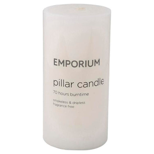 Emporium 70-Hour Burn Time Pillar Candle - Grey