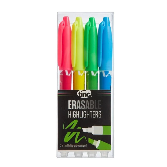 Erasable Highlighter Pens Set for Study & Planning – 4 Colours
