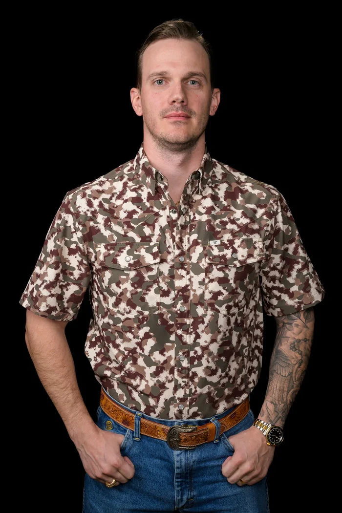 Ferrell Camo- Lite Short Sleeve Snap by Ferrell