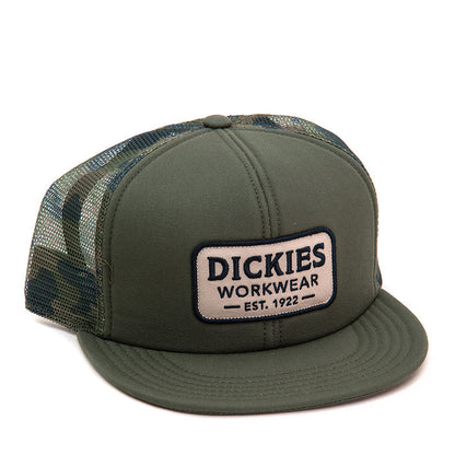 Flat Bill Snapback Trucker Hat (Moss Green) (S)