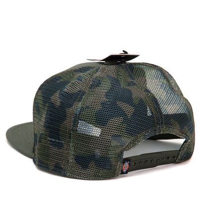 Flat Bill Snapback Trucker Hat (Moss Green) (S)