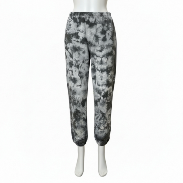 Fleece Sweatpants Joggers Black Crush Tie-Dye