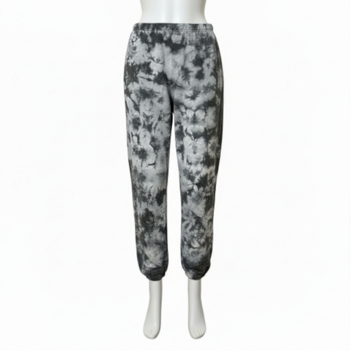 Fleece Sweatpants Joggers Black Crush Tie-Dye