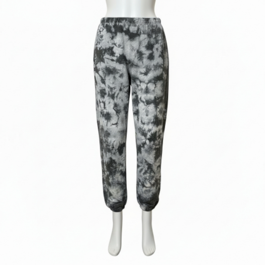 Fleece Sweatpants Joggers Black Crush Tie-Dye