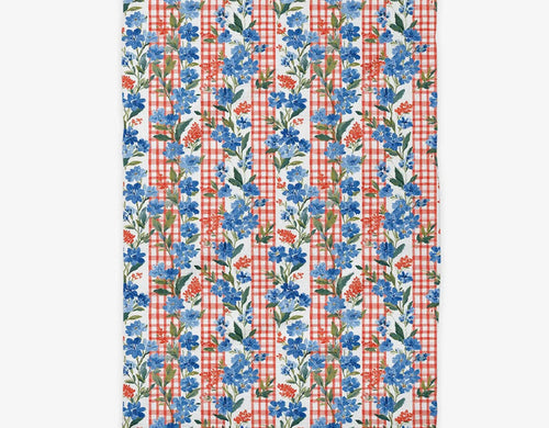 Floral 4th July Patriotic Red White Blue Kitchen Towel