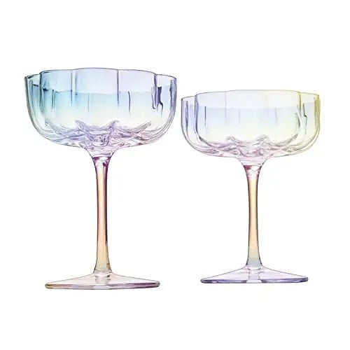 Flower Elegant Champagne&Cocktail Coupes-Iridescent