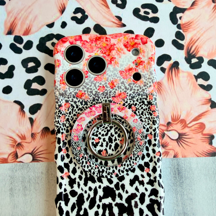 Flower-fetti Leopard Hold It Fancy MagSafe Grip Ring