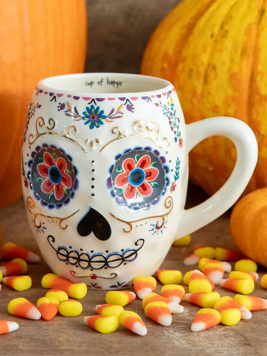 Folk Art Coffee Mug - Coco The Sugar Skull-view 1