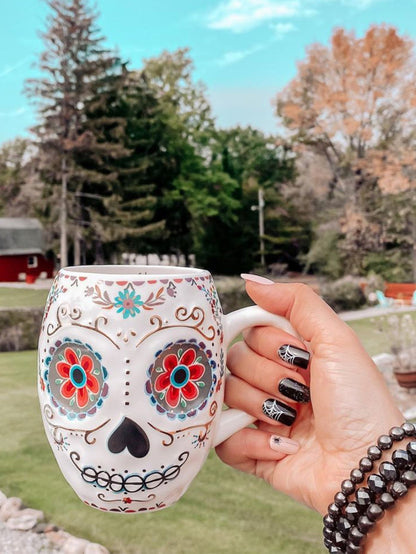 Folk Art Coffee Mug - Coco The Sugar Skull-view 3