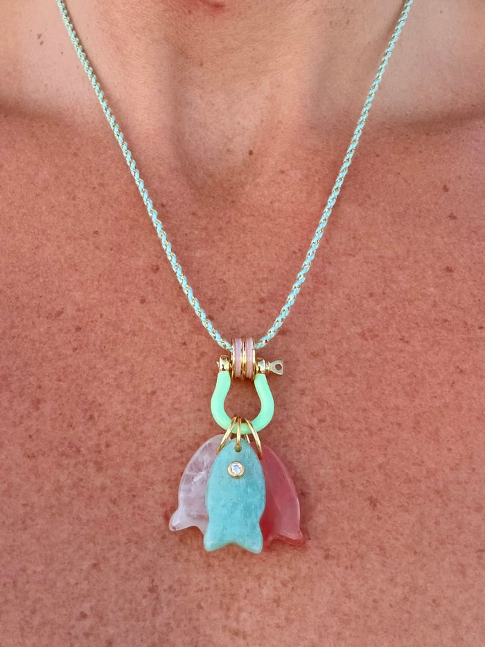 Forever Blythe Lurex Collection Three Little Fish Necklace - Assorted