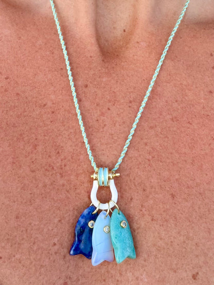 Forever Blythe Lurex Collection Three Little Fish Necklace - Assorted