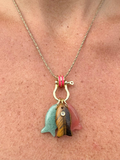 Forever Blythe Lurex Collection Three Little Fish Necklace - Assorted