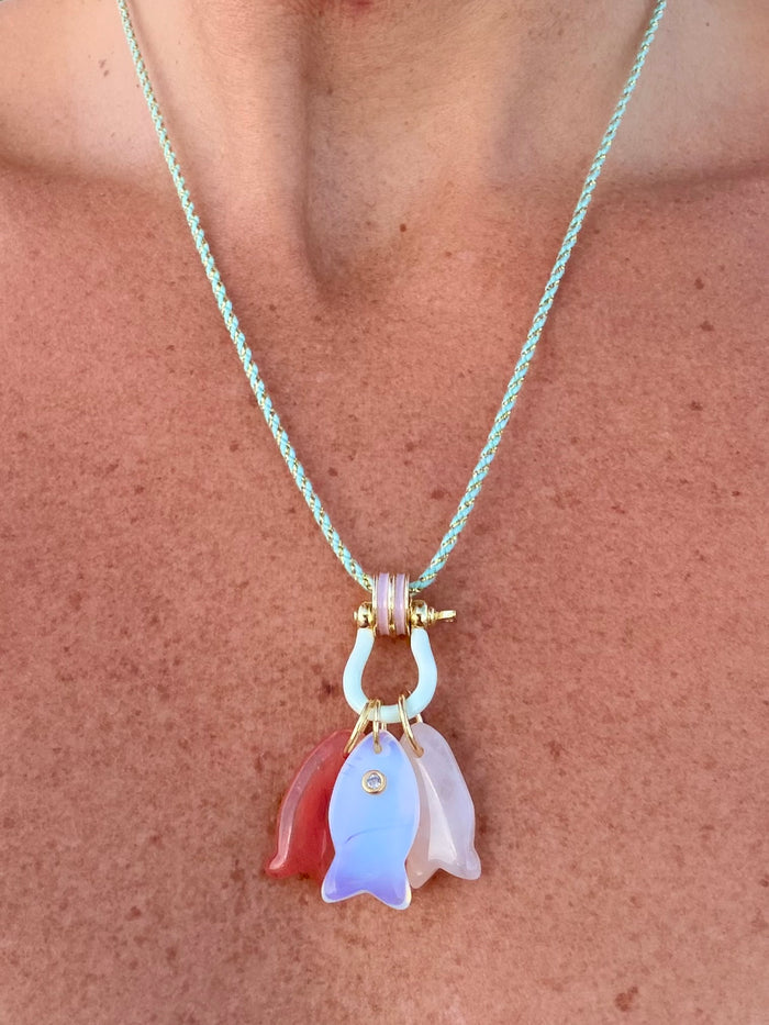 Forever Blythe Lurex Collection Three Little Fish Necklace - Assorted