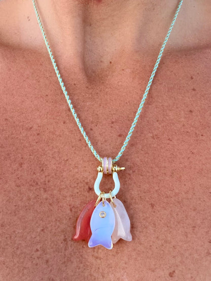 Forever Blythe Lurex Collection Three Little Fish Necklace - Assorted