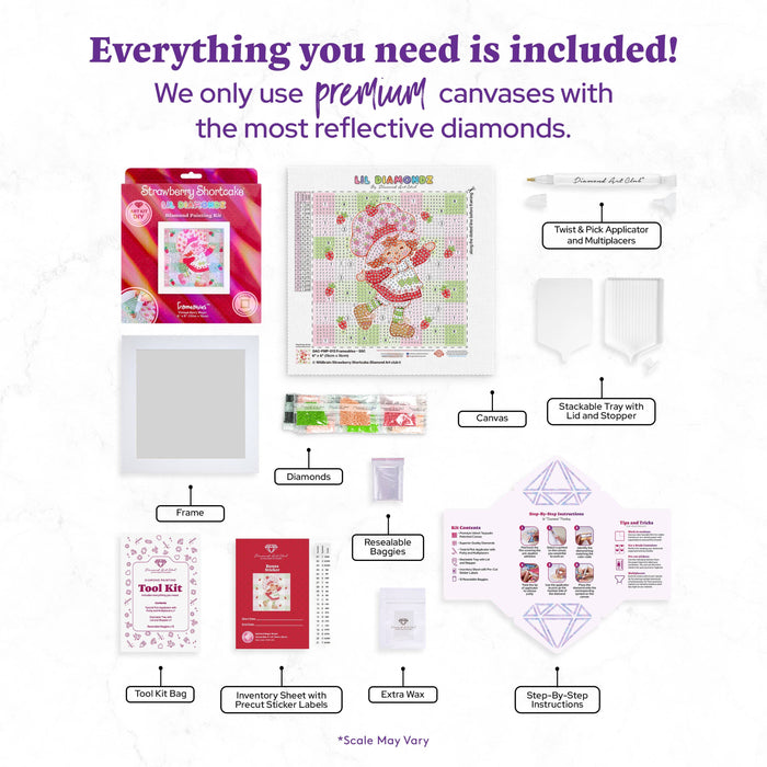 Frameables™ - Strawberry Shortcake Vintage Berry Magic - Diamond Art Club DIY Kit