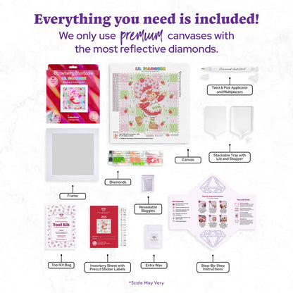 Frameables™ - Strawberry Shortcake Vintage Berry Magic - Diamond Art Club DIY Kit