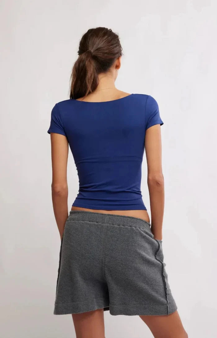 Clean Lines Baby Tee in Indigo Pura