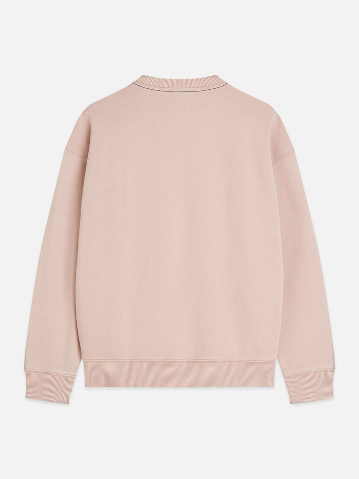 Front Artwork Washed Loose-Fit Sweatshirt Misty Rose