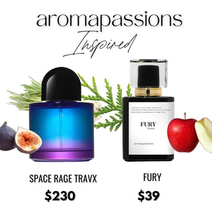 FURY | Inspired by BYREDO SPACE RAGE TRAVX | Space Rage Travx Dupe Pheromone Perfume - aromapassions