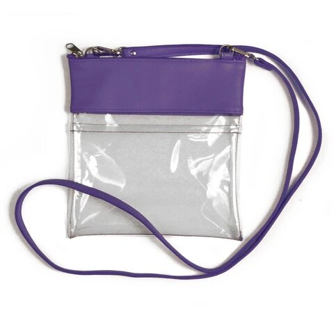 Gameday Clear Crossbody Bag in Vegan Leather