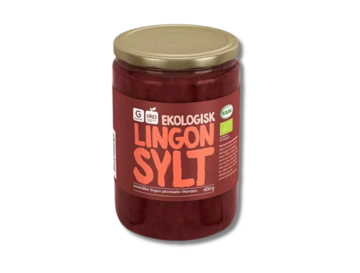 Garant Organic Lingonberry Jam 400g (14.10 oz) – Organic Swedish Lingonberry Preserve – Authentic Scandinavian Flavor