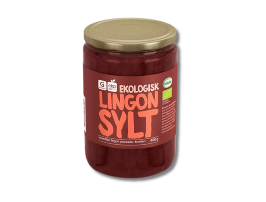 Garant Organic Lingonberry Jam 400g (14.10 oz) – Organic Swedish Lingonberry Preserve – Authentic Scandinavian Flavor