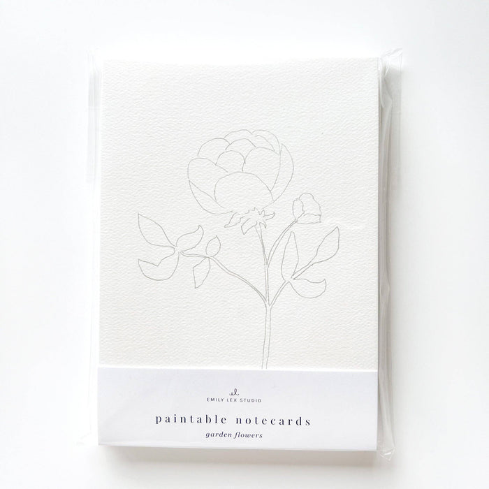Garden Flowers Paintable Cards | Emily Lex Studio