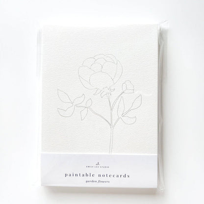 Garden Flowers Paintable Cards | Emily Lex Studio