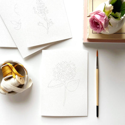 Garden Flowers Paintable Cards | Emily Lex Studio