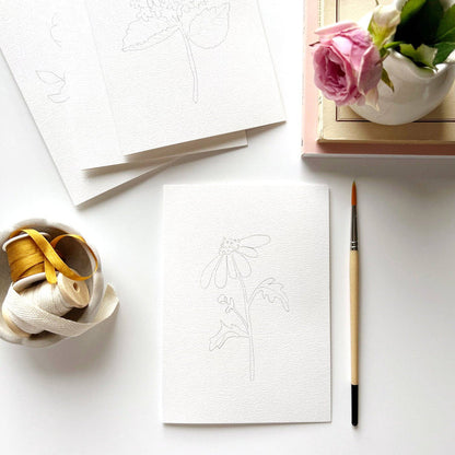 Garden Flowers Paintable Cards | Emily Lex Studio