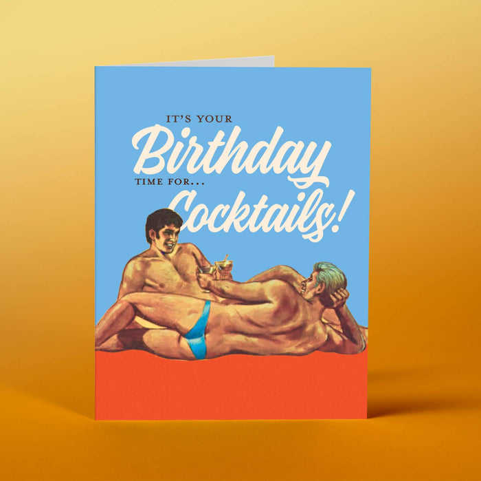 GAY COCKTAILS birthday card