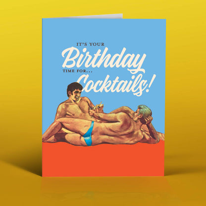 GAY COCKTAILS birthday card