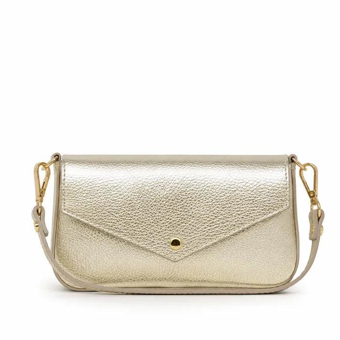 German Fuentes Genuine Italian Leather Small Crossbody with Handle - Multiple Colors